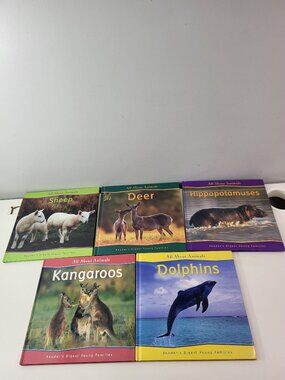 Reader’s Digest All About Animals 5 Book Set Sheep Deer Hippos Kangaroos Dolphin
